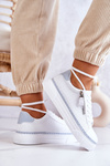 Sports Shoes On The Platform White And Blue Louisa