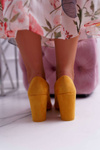 Women's Stiletto Sandals Suede Yellow Neshka