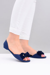 Dark blue rubber bow-tie ballerinas Sonia