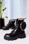 Insulated Boots With A Purse Black Get The Look