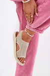 Sporty Women's Sandals Beige Cesys