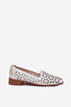 Leather Perforated Women's Moccasins S.Barski LR51-646 Gold