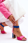 Elegant High Heel Sandals Pink-Blue Sorel