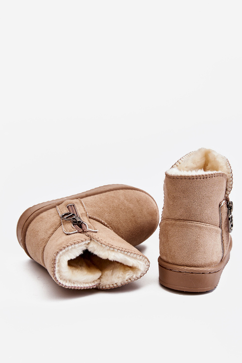 Children's Slip-On Insulated Snow Boots Beige Catellie