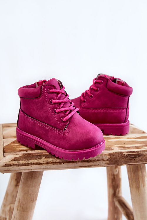 Kids Trappers Boots With Zipper fuchsia Dexter