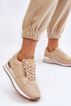 Women's Sports Shoes With Decorative Zipper Beige Adrea