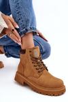 Leather Lined Fur-Lined Boots Trapper Camel Felizia