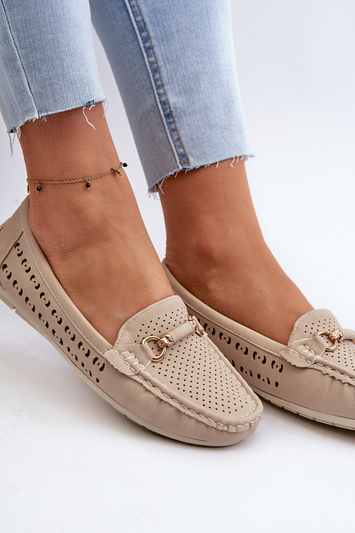 Women's Black Lattice Loafers Rasirna