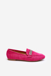 Women's Moccasins with Zircons Fuchsia Ralrika