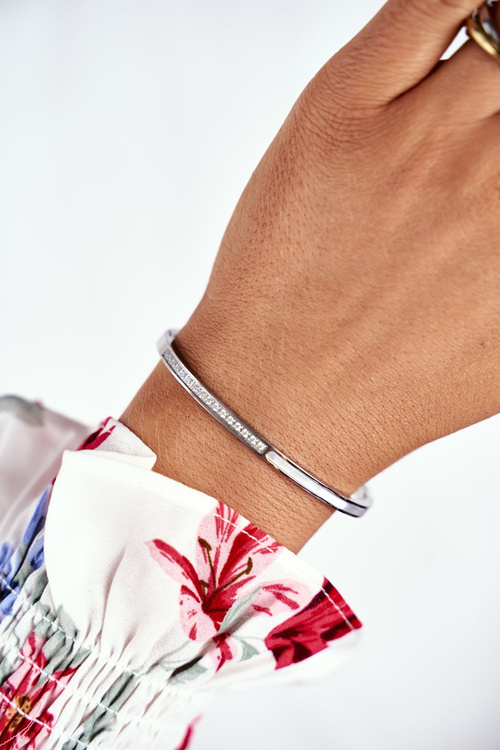 Women's Bracelet Steel With Zircons Silver Guadiana