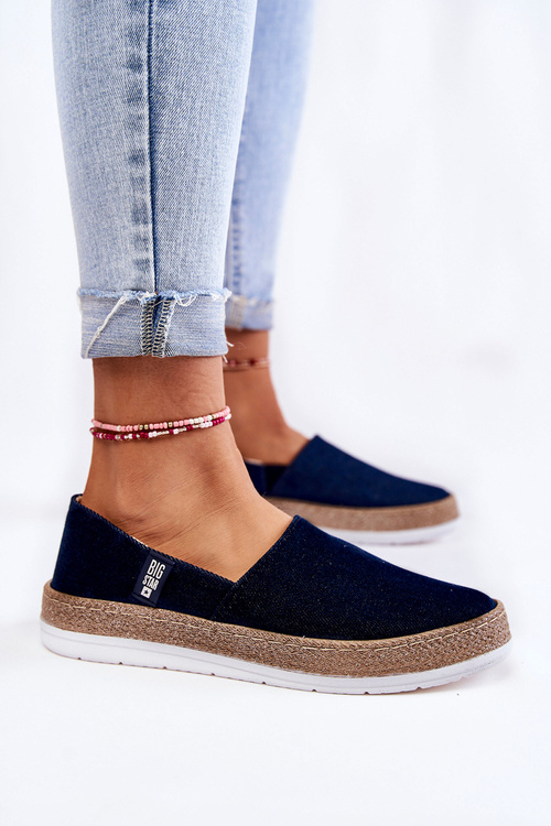 Tenisówki Damskie Slip On Granatowe Big Star KK276009