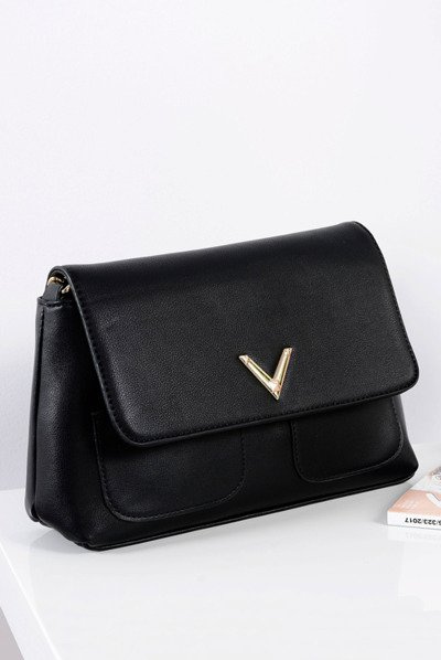 Classic Black Women's Handbag Letter Bag Gold Chain