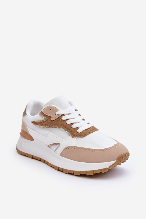 Women's Platform Sports Shoes White-Beige Henley