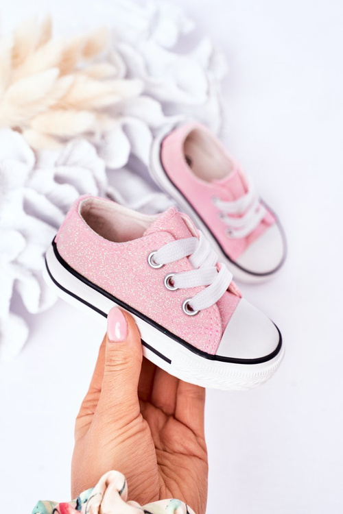 Children's Glitter Sneakers Pink Bling-Bling
