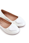 Lacquered Children's Ballerinas With Heart White Corty