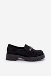 Black Suede Women's Moccasins with Decoration Loraleima