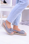 Navy Blue Women's Sandals Espadrilles Cocards Buni