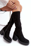 Women's Over-the-Knee Boots on a Chunky Heel D&A SN622-10A Black