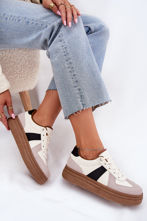 Women's Platform Sneakers Beige Dovina