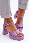 Women's Suede Platform Sandals Violet Verda