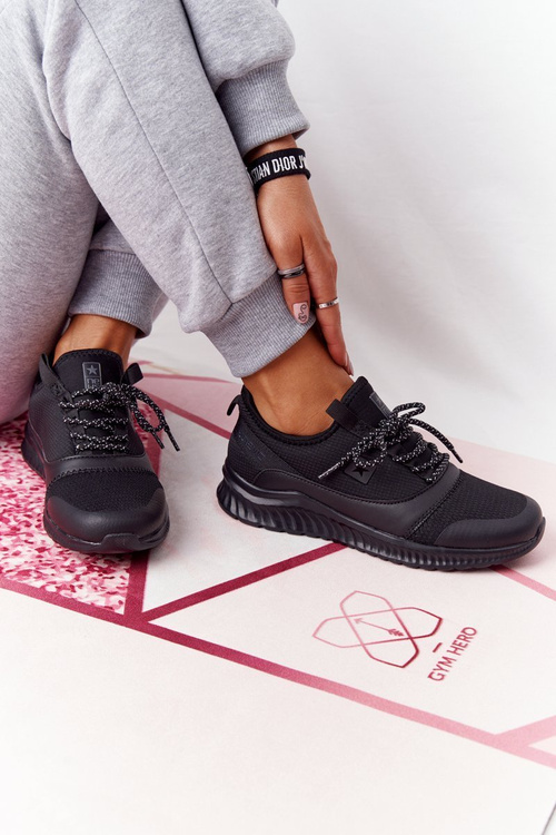 Damskie Sportowe Buty Comfort Foam Czarne The Best