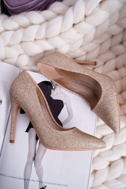 Women's Brocade Stilettos Gold Vivien