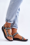 Women's Patterned Sport Sandals Black and White Ultimate
