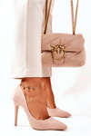 Suede High Heels Beige Melany