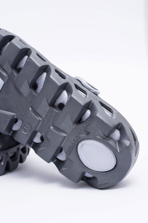 Ciemnoszare Męskie Ogrodowe Lekkie Klapki Kroksy Eva