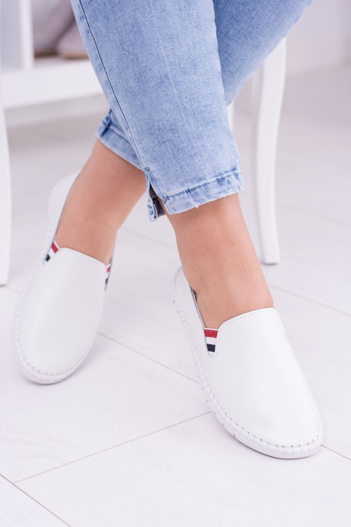 Women's White Leather Bellara Tennis Shoes