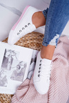 Women's Sneakers White Pink Strap Nigrid2