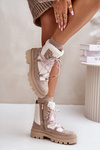 Boots With Fur Shearling Beige Merilana