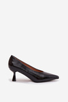Czółenka Lakierowane Szpiczaste Noski Szpilka Czarne Gavrielle 