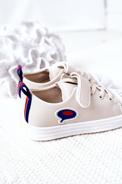 Children's Sneakers With Velcro Beige Cartoon