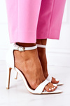 Elegant Sandals On High Heel Lu Boo White