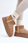 Snow boots on platform with light brown pattern Udra