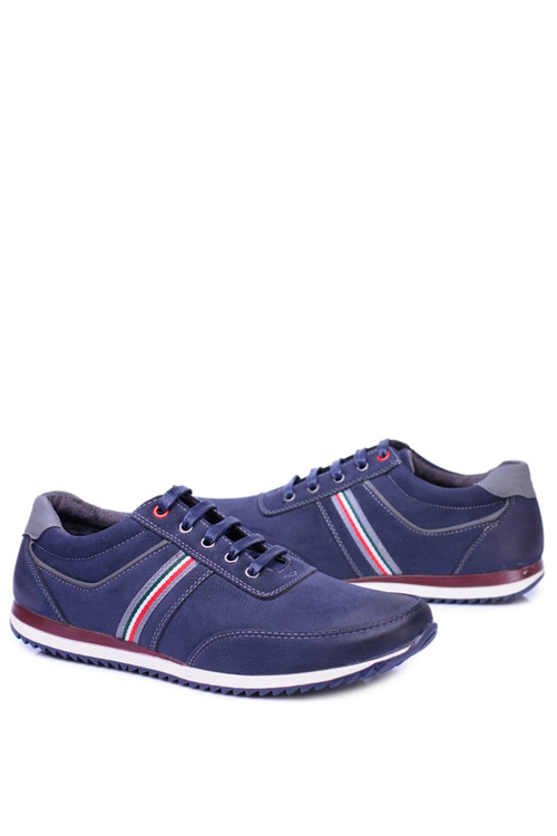 Men's Sporty Navy Blue Casual Henry Half Boots