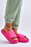 Fashion Foam Slippers On Chunky Platform Fuchsia Linnea