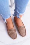 Women's Comfort Suede Moccasins Beige Anzio