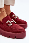 Women's Loafers With Decoration Burgundy Ellise