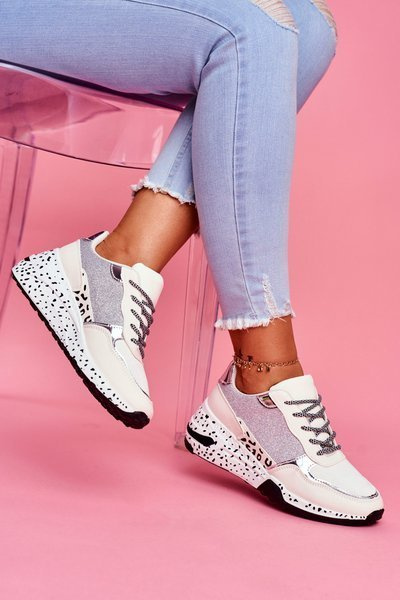 Sports Women's Shoes Thick Sole White Nokien