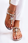 Women's Sandals Flip-flops With Cubic Zirconia Silver Fiorene