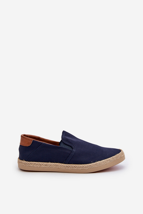 Men's Espadrille Sneakers with Braiding Navy Fenen