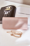 Shiny Evening Bag Clutch Rose Gold Sastorea