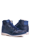 Men's Leather Boots Warmed Navy Blue Komodo 733