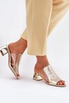 Women's Heeled Sandals Gold Tessira