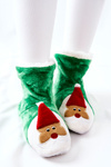 Christmas Warming Slippers Santa Claus Green