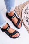 Women's Big Star Velcro Sandals Black DD274A282
