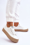 Fashionable Braided Sneakers Lee Cooper LCW-23-31-1796L White