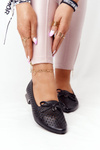 Openwork Loafers On Silver Heels Vinceza 21-10602 Black
